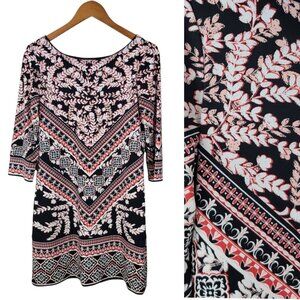 White House Black Market size Small Dress WHBM Career stretch V Dip Back Pink